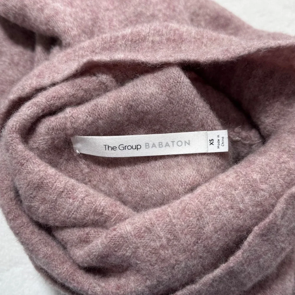 Babaton Plutarch Sweater Wool-blend Oversized Turtleneck Dusty Pink Size XS - Picture 5 of 15